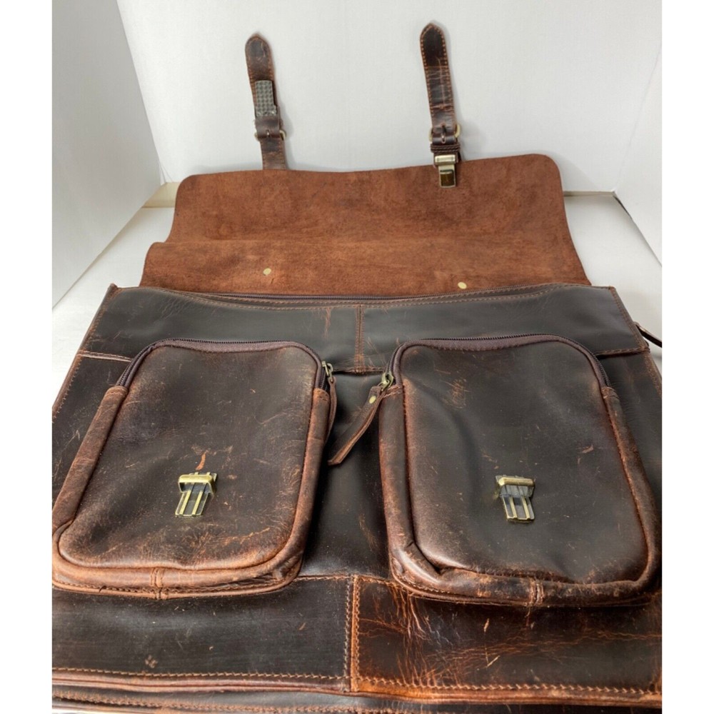 Cuero Messenger Bag, The Antiquarich leather, Reto, Rustic Bag, NEW - Picture 6 of 12